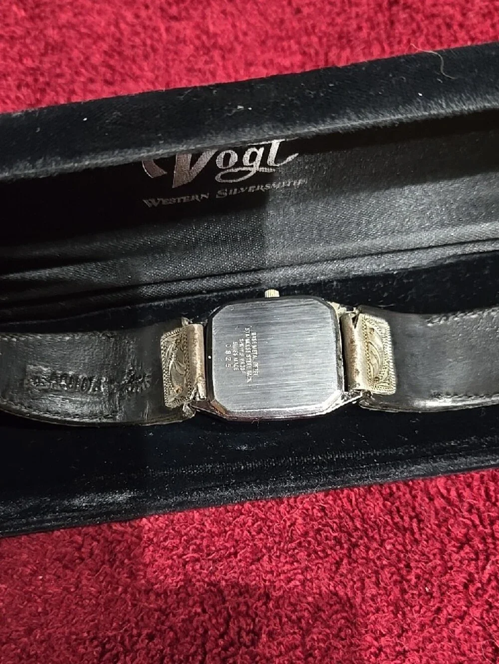 Mens Solid Sterling Silver Vogt Wrist Watch Vintage